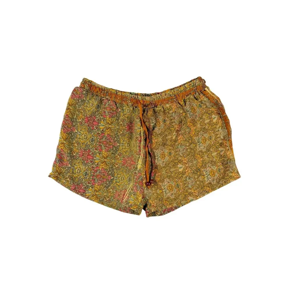 RR HAWAII Resort Floral Boho Drawstring Shorts Large